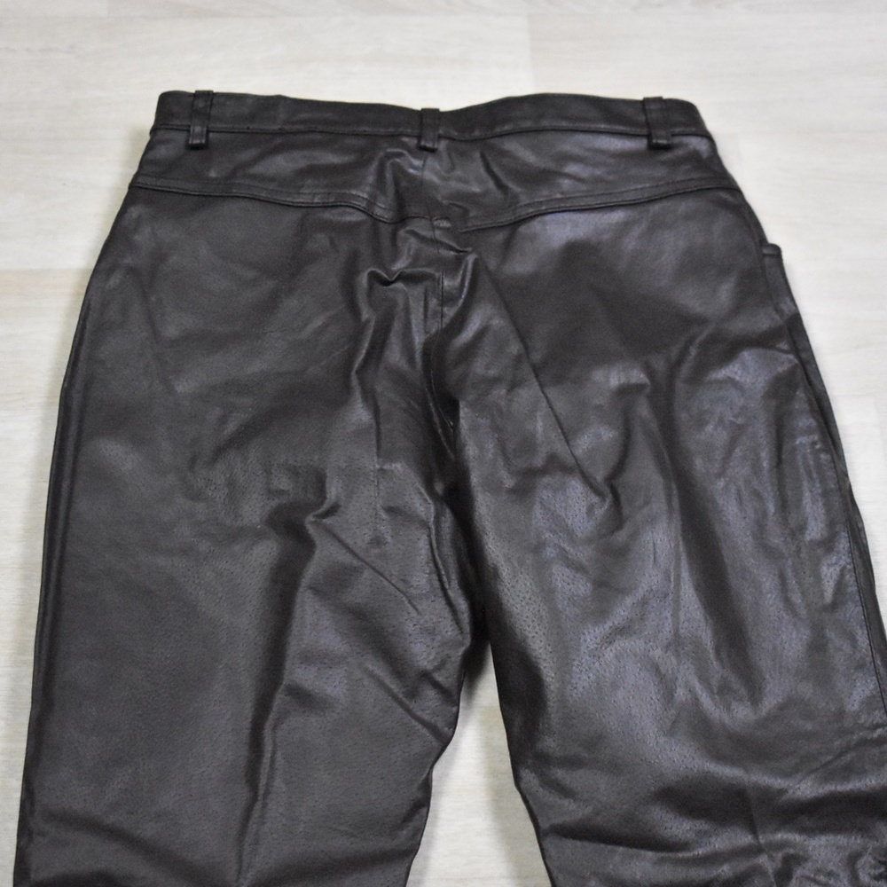 SOLD Y2K Deadstock A.M.I. Brown 100% Leather Pants Size 4 NOS NWT VTG - Picture 5 of 7